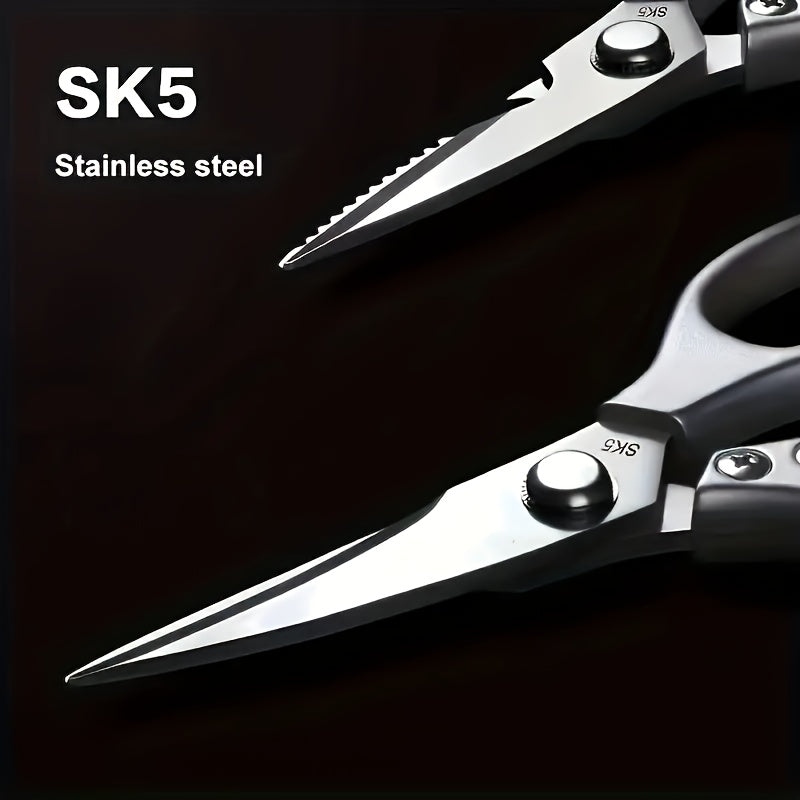 8.5-Inch Kitchen Scissors for Everyday Food Preparation, Cooking Shears with Listed SUS304 Stainless Steel Blades in One- or Two-Pair Options
