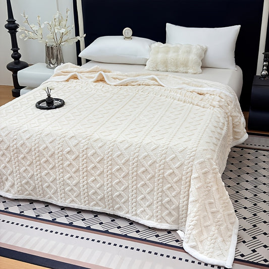 Soft Throw Blanket with Sanded Finish, Light Blue, Deep Gray or Beige and Four Size Options for Sofa Lounging, Office Naps and Student Dorm Room Layers