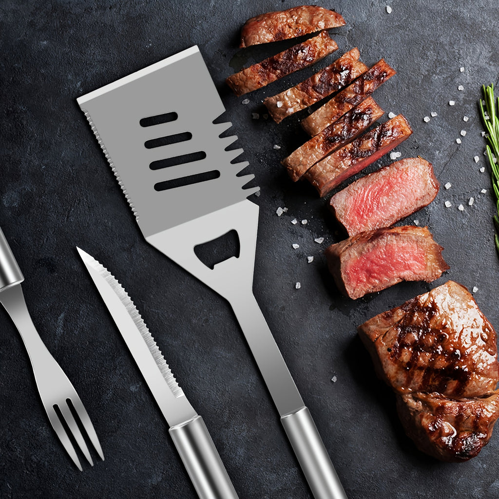 BBQ Tool Set, 15-Piece or 24-Piece Grill Accessories Kit for Backyard Barbecues, Camping Meals and Kitchen Cooking, Father's Day Gift for Grill Lovers
