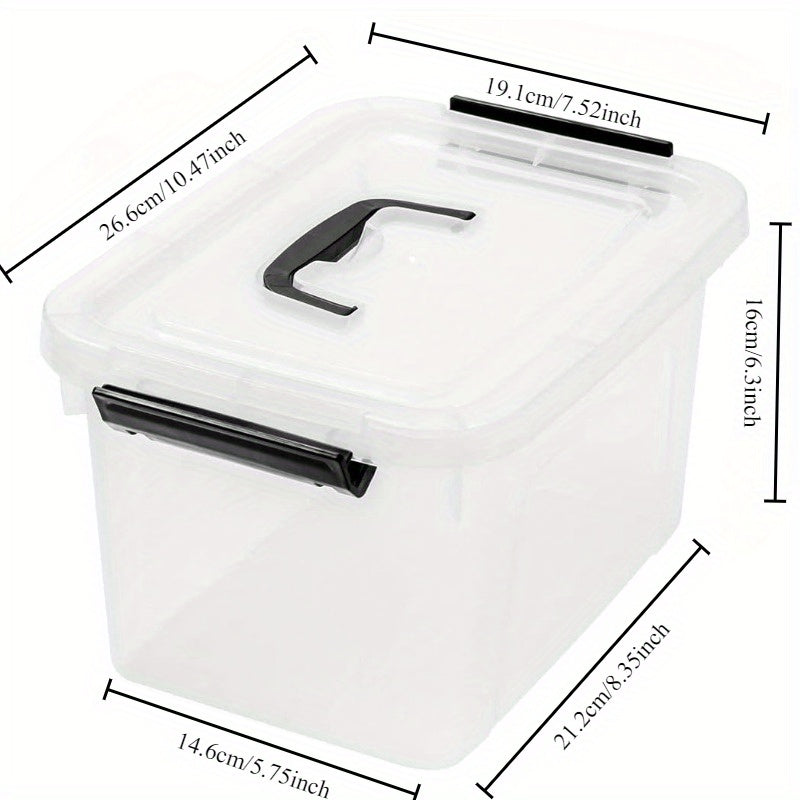6-Quart Clear Plastic Storage Boxes with Latching Closures, Stackable 3 or 6-Pack Organizer Bins for Home Office Supplies and Closet Organization