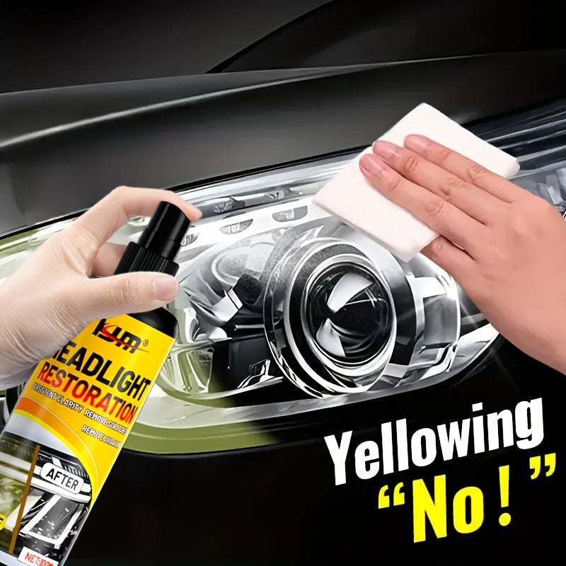 Headlight Restoration Polish Kit, Exterior Lens Appearance Care for Compatible Vehicles with Surface Yellowing and Oxidation Detailing References