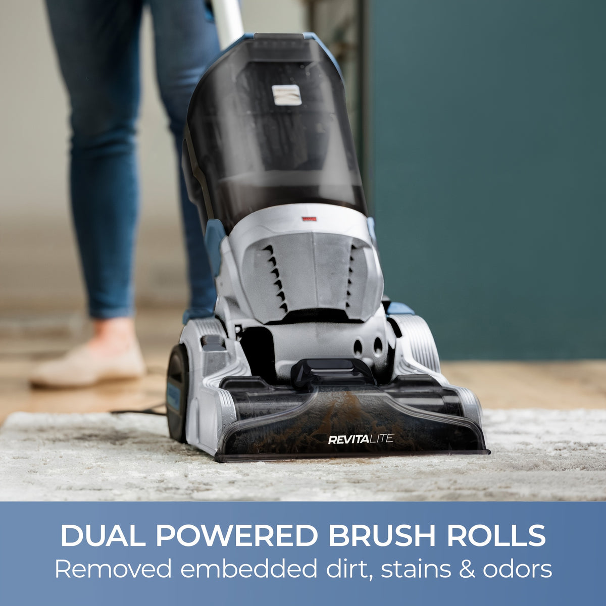 Carpet Cleaner Machine KW4010 with 18kPa Suction, Dual Powered Brush Rolls, 108.2oz Clean and 47.34oz Dirty Water Tanks, 25ft Cord for Rugs and Upholstery
