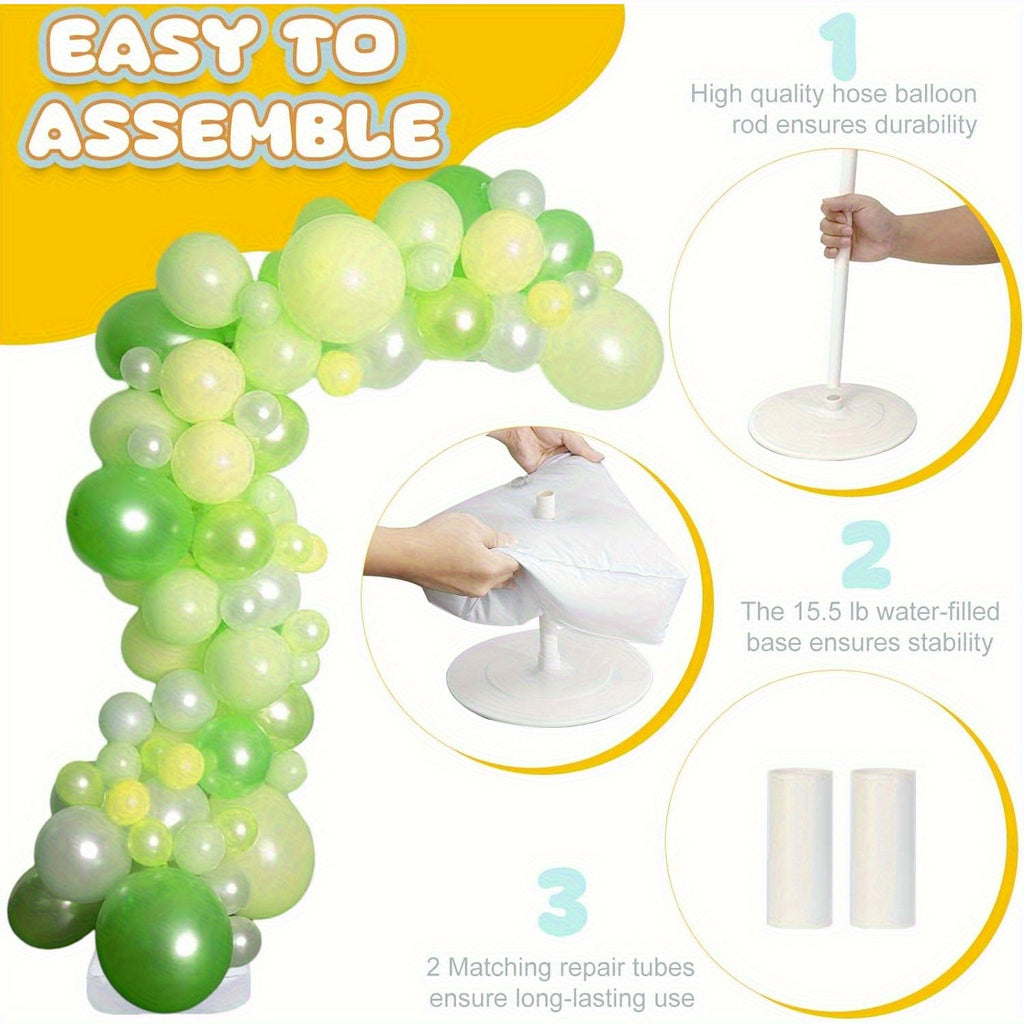 Half Balloon Arch Stand Kit with Listed Base, Bendable Party Backdrop Frame in One or Two Piece Options for Weddings, Birthdays and Graduation Celebrations