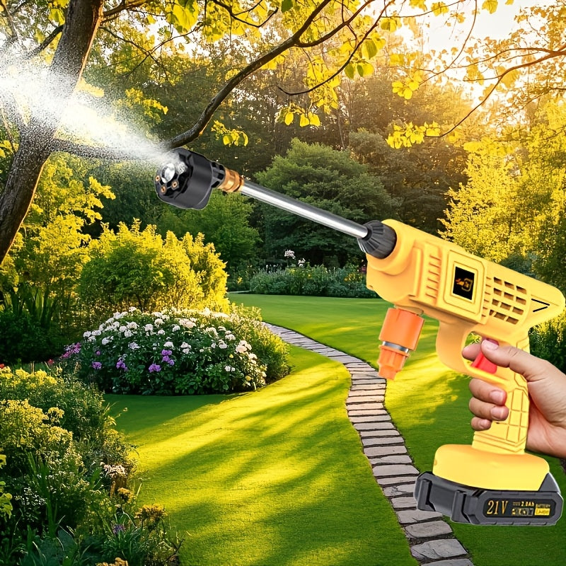 Cordless Pressure Washer for Car, Yard and Garden Cleaning, Portable Water Spray Gun with One- or Two-Battery Options and Selected Tool Box Packages