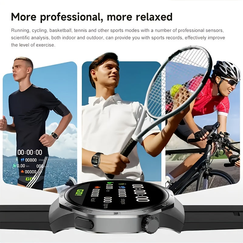 Men's Hexagonal Bezel Smartwatch with TFT Display, Wireless Calling, Message Notifications, 150+ Sports Modes and Custom Watch Faces for Android iOS