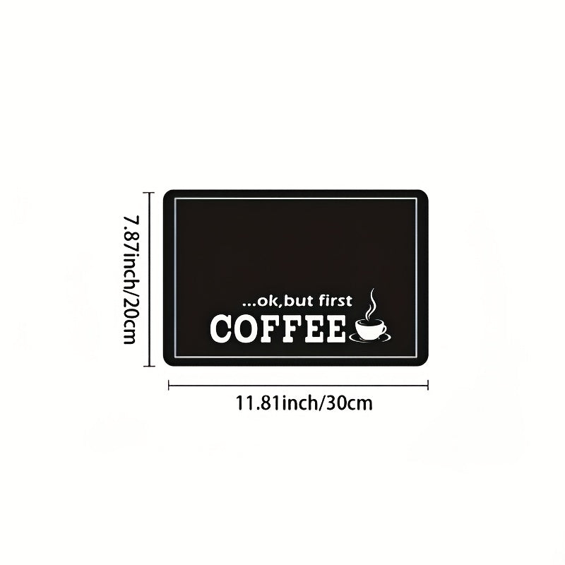Coffee Machine Absorbent Mat, 11.81 x 7.81 Inch Single Kitchen Countertop Drain Mat for Home Coffee Stations, Everyday Beverage Prep and Practical Gifts