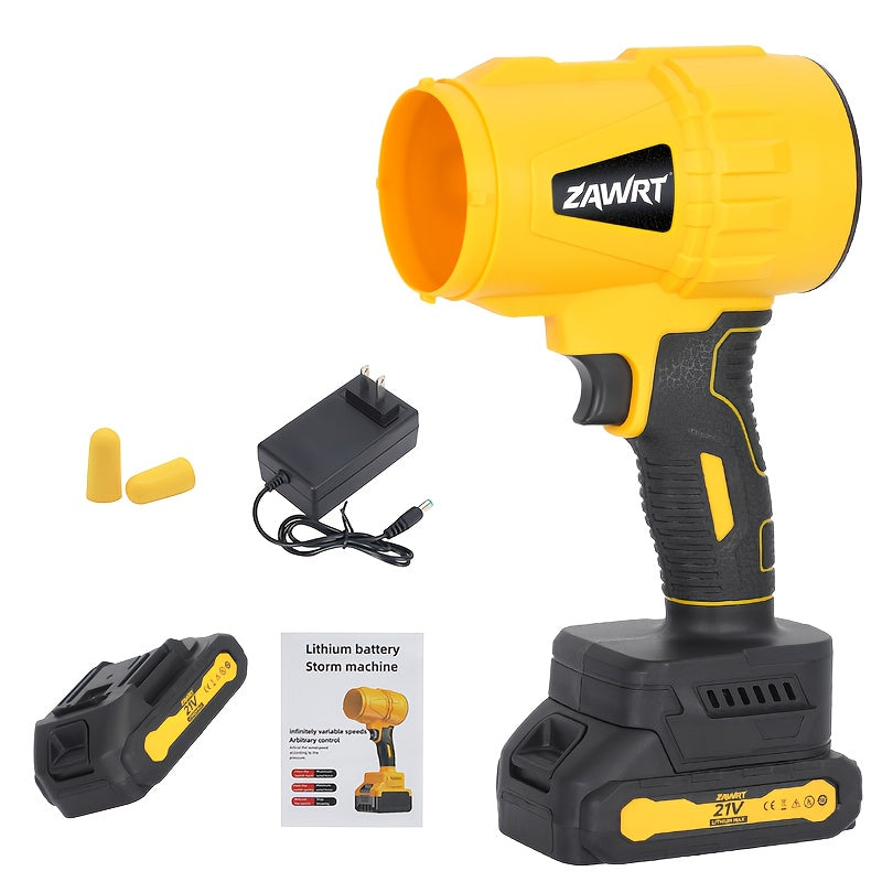 Turbo Jet Leaf Blower with Listed 30000RPM Motor, Cordless Handheld Air Tool in One-Battery Box or Two-Battery Toolbox Options for Outdoor Leaf and Dust Cleanup