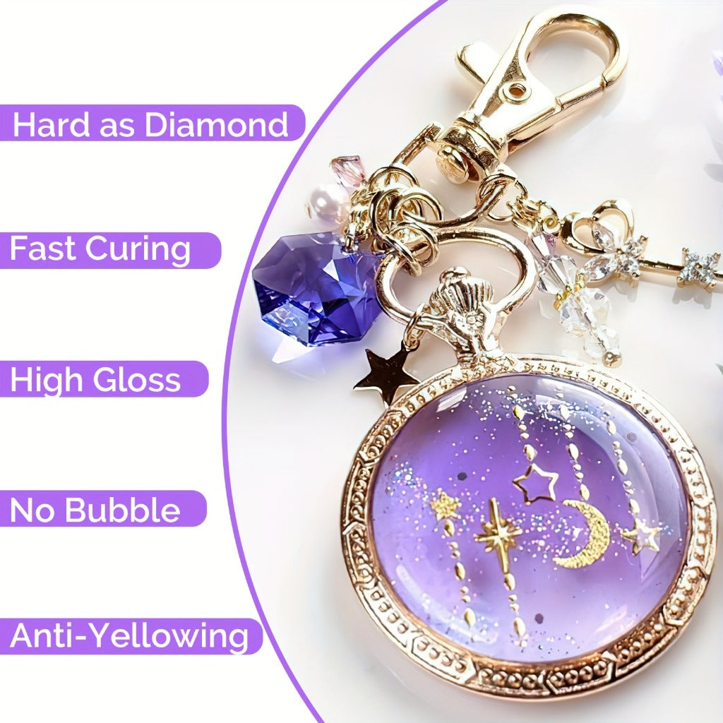 Craft Resin for DIY Jewelry, Earrings, Rings and Keychains, Premixed 12-Color Set with Listed 20g Portions or Separate 400g UV Resin Option for Decorations