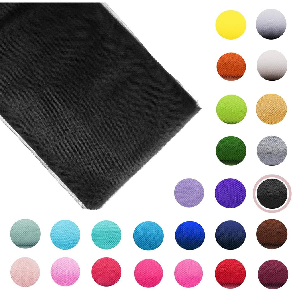 Tulle Fabric Roll with Listed 54-Inch Width and 40-Yard Length, Eighteen Color Options for DIY Tutu Skirts, Wedding Decorations and Creative Craft Projects