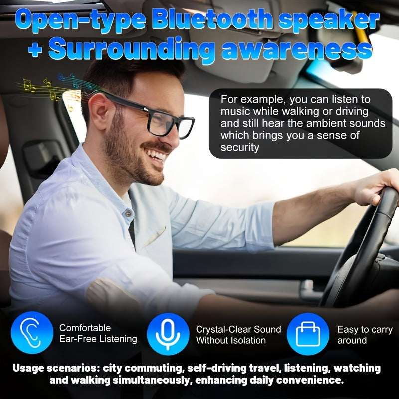 AI Translation Glasses with Phone Camera Remote Control, Wireless Audio and Calls, Voice Assistant and Color-Changing Lens Options, No Built-In Camera