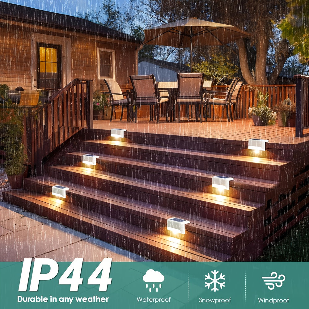 Solar Deck Lights Outdoor 30/20 Pack, Solar Step Lights Warm White LED, IP44 Waterproof Decorative Stair Lighting for Fences, Patio, Courtyards, Terraces, Garden Paths and Landscape