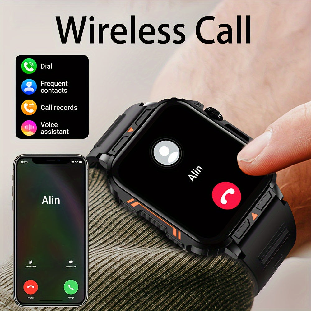 Calling Smartwatch for Men by SENBONO, 1.95-Inch Color Display, 340mAh Battery, 100+ Sports Modes and Changeable Watch Faces with FitCloudPro App Connection