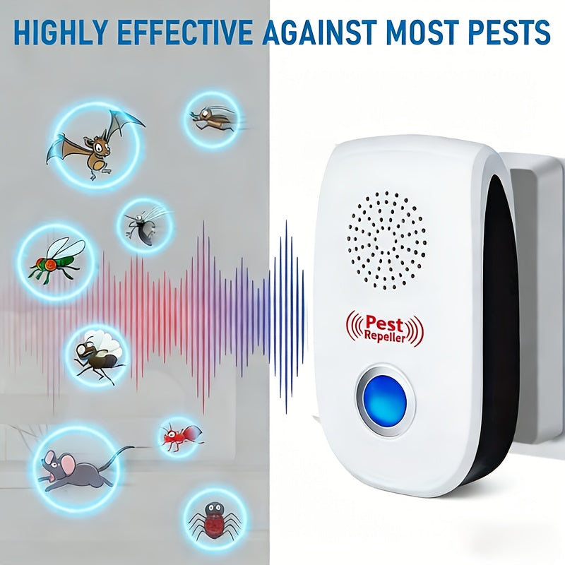 Plug-In Pest and Mouse Repellent Six-Pack with Listed Dual Speakers and Variable-Frequency Soundwave Technology, No Batteries Required for Home Placement