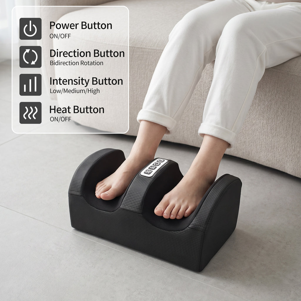 Foot Massager with Heat for Feet, Legs and Arms, Deep Kneading and Pressing Massage for Home Office Relaxation, Birthday and Holiday Gifts