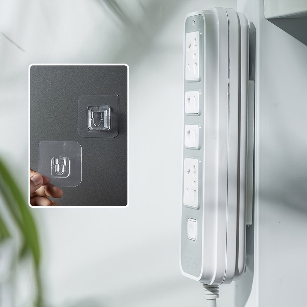 Plastic Adhesive Wall Mount Holders, 18-Piece Selection for Compatible Remote Controls, Routers and Picture Frames, Home and Office Organization Accessories