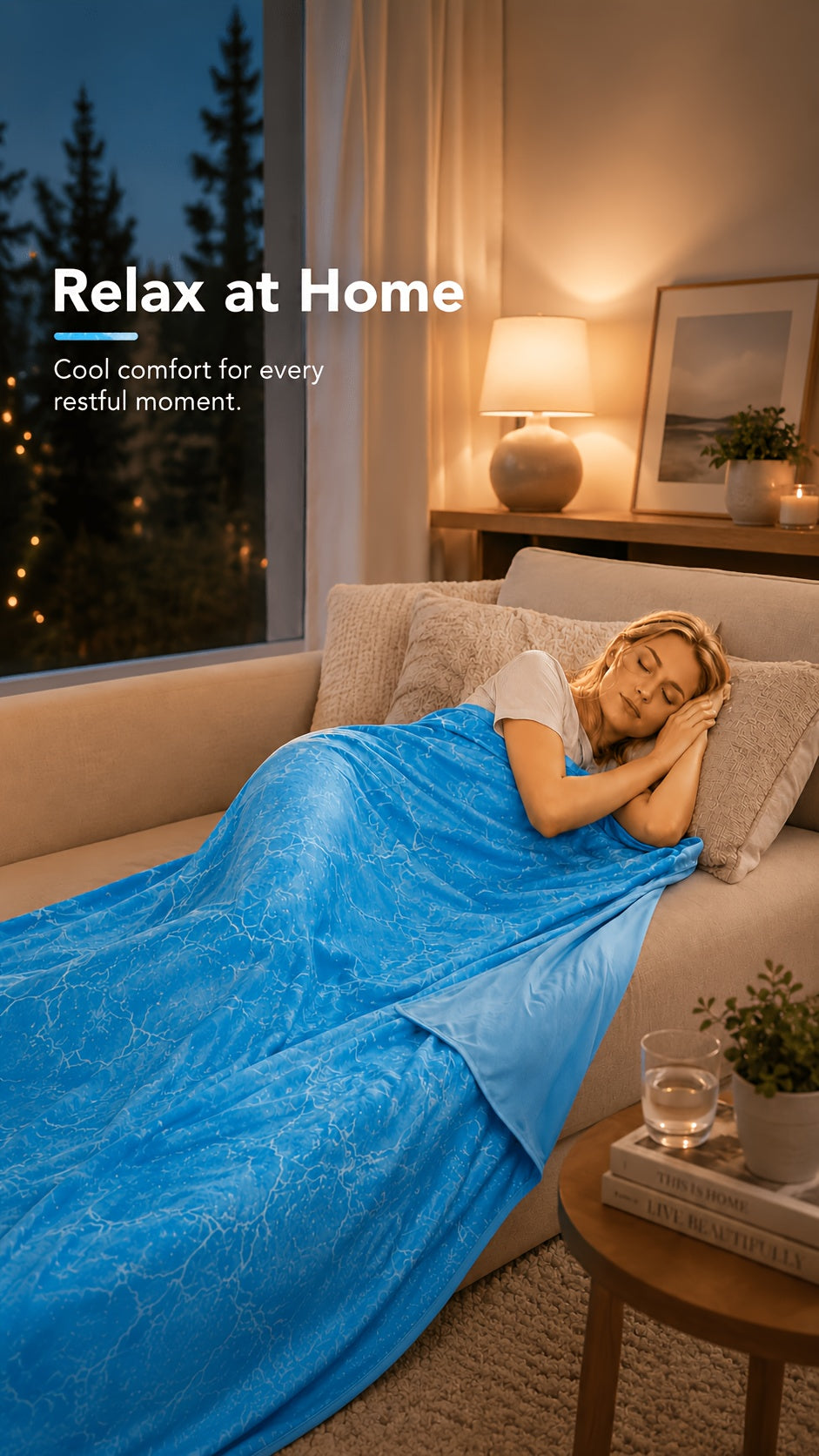Cool-Touch Summer Blanket for Hot Sleepers, Lightweight Breathable Machine Washable Bed and Sofa Layer in Throw, Twin, Queen or King Sizes