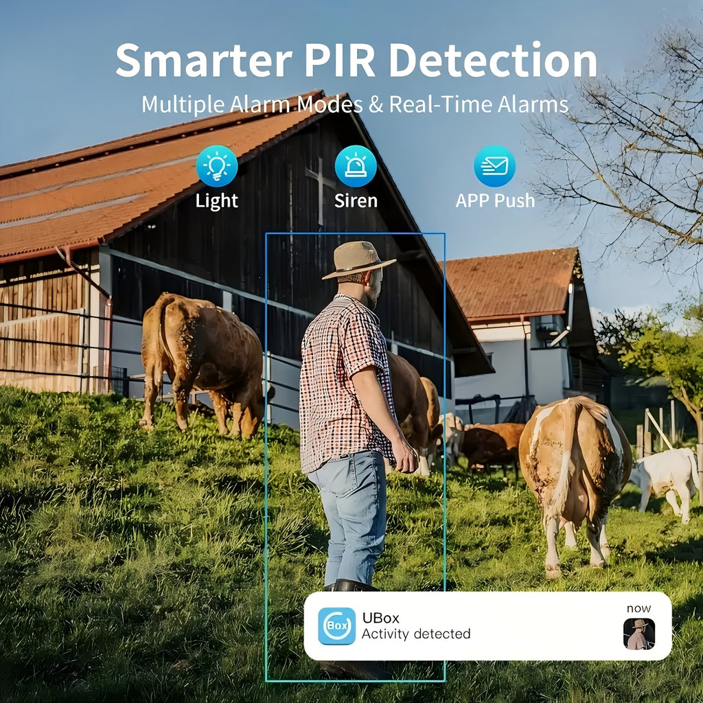 Solar WiFi Pan-Tilt Security Camera, 3MP Monitoring with Color Night Vision, Two-Way Audio, AI Detection and Sound Light Alerts, One Two or Four Camera Options