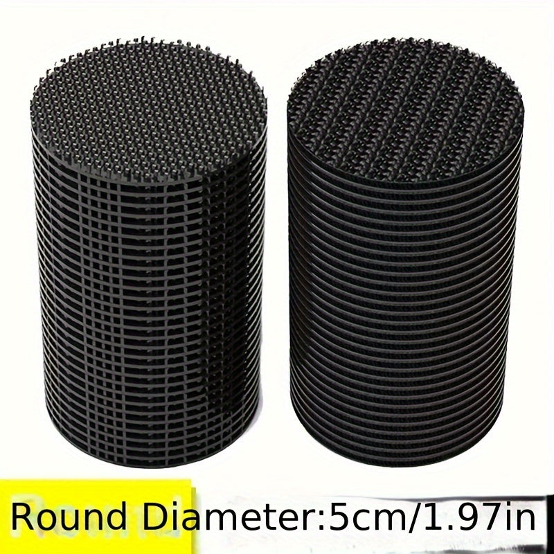 Adhesive Hook-and-Loop Fastener Patches in Round, Square or Rectangle Shapes, Nylon and Polyester Pair Packs for Compatible Carpet and Household Fabric Projects