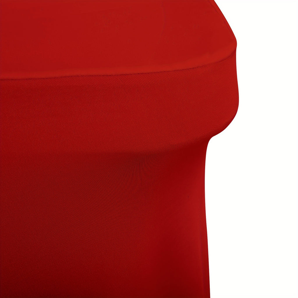 Elastic Polyester Table Cover with Wave Fold Skirt Styling, 4ft or 6ft Table Size Labels in Five Colors for Wedding Buffets, Birthday Parties and Banquet Displays