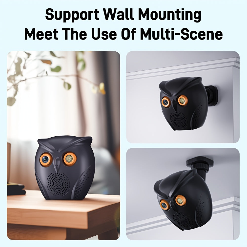 Owl Security Camera 2 Pack with USB Power, Listed HD Video, Human Detection and Wireless Monitoring for Home and Small Store Spaces
