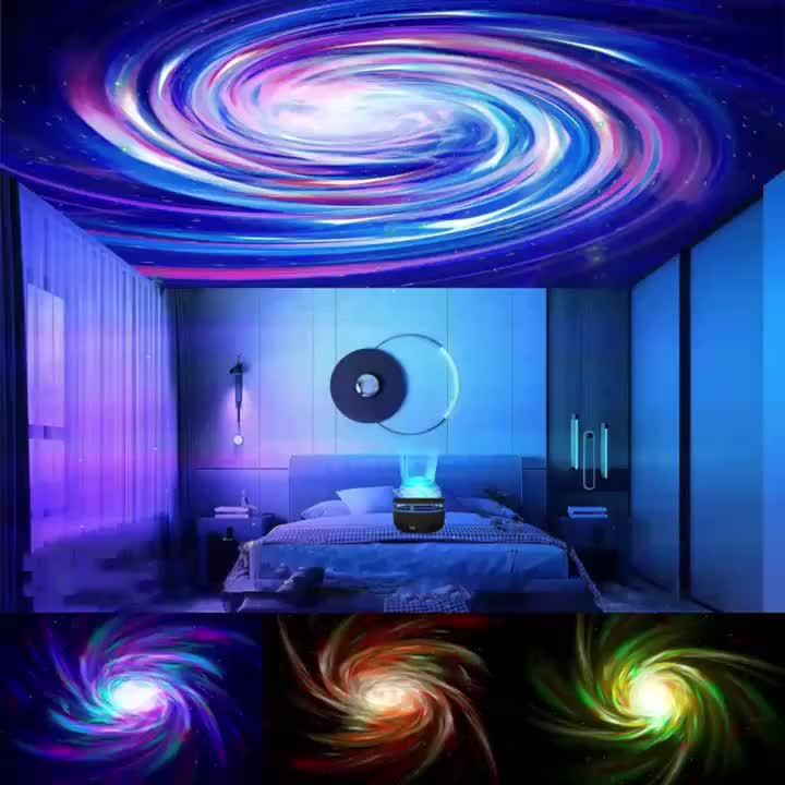 Aurora Borealis Star Projector with Remote and Seven Listed Lighting Effects, Single LED Galaxy Night Light for Bedroom and Party Decoration