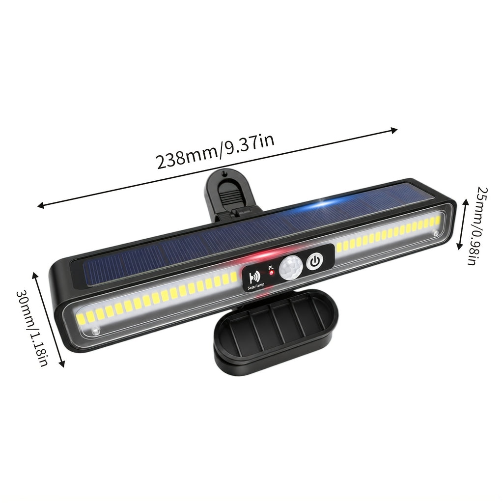 Solar Motion Sensor Light with Clip-On or Wall Mounting and Listed 36 LEDs, One, Two or Four-Pack Options for Outdoor Fence, Courtyard and Camping Lighting