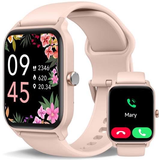 Alexa Smart Watch for Women & Men, 1.8-inch HD Touchscreen Smartwatch with Wireless Calling, 100+ Sports Modes, Fitness & Sleep Tracker, for iPhone Android, Mother's Day Gift