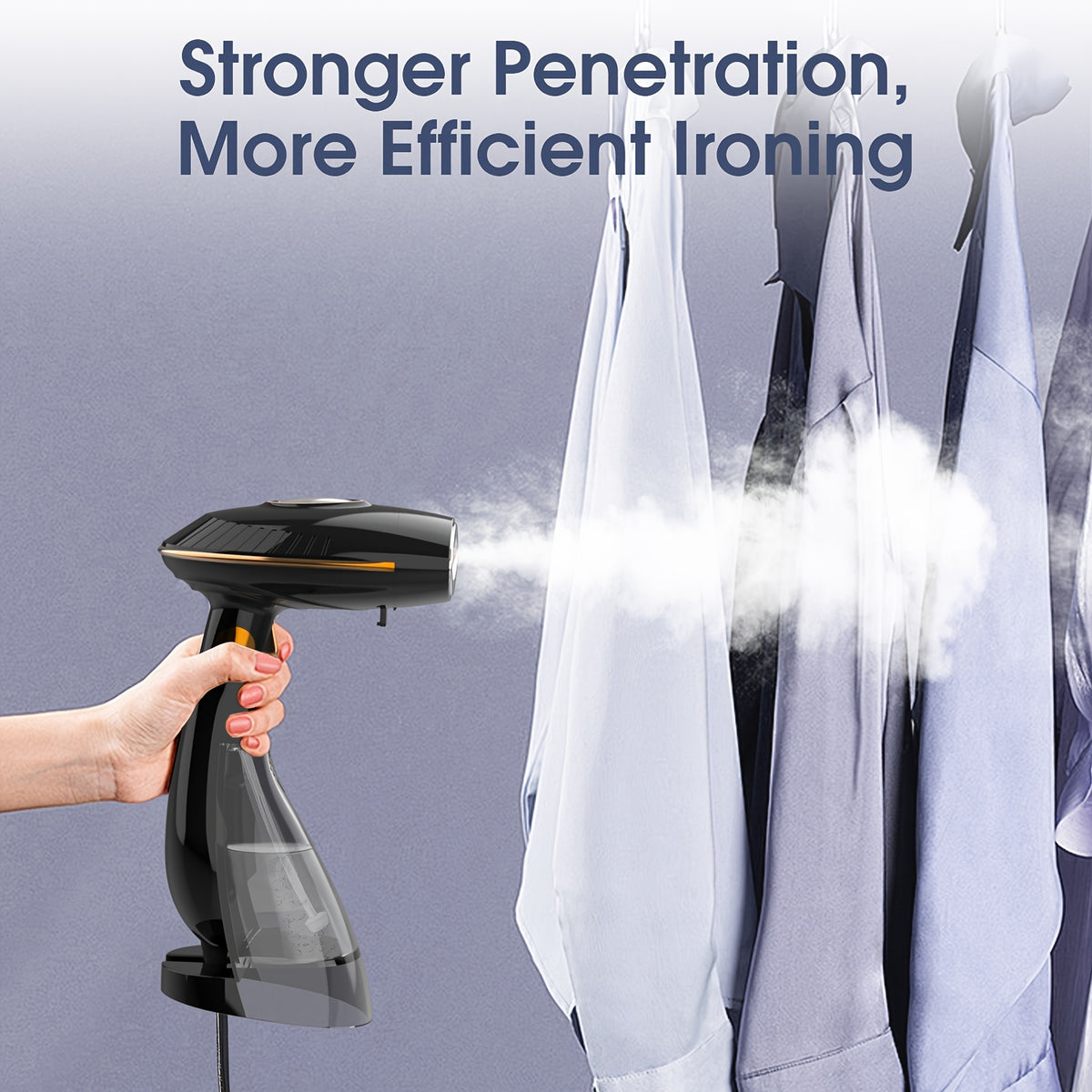 Clothes Steamer by PANCERKA, 1500W Handheld Garment Steamer with Continuous Steam and Quick Heating for Home and Travel Clothing Care, US Plug
