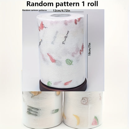 Kitchen Paper Towels, 800-Sheet Single Roll for Wet and Dry Household Wiping, Disposable Cleaning Sheets for Kitchen, Living Room and Party Cleanup