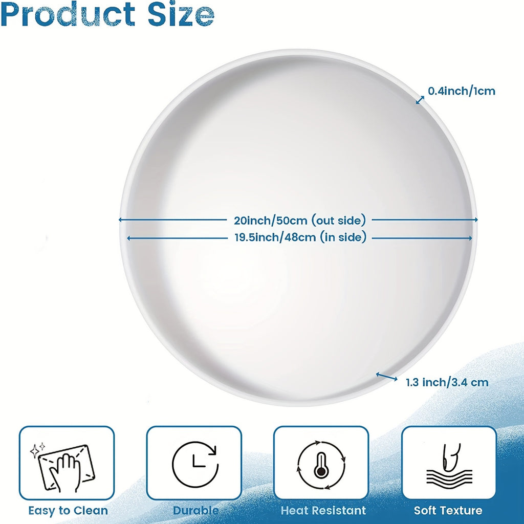 Large Round Silicone Resin Mold with Listed 19-Inch Diameter, Single Table Mold for Compatible Epoxy Casting, Decorative Tray Designs and Home Art Projects