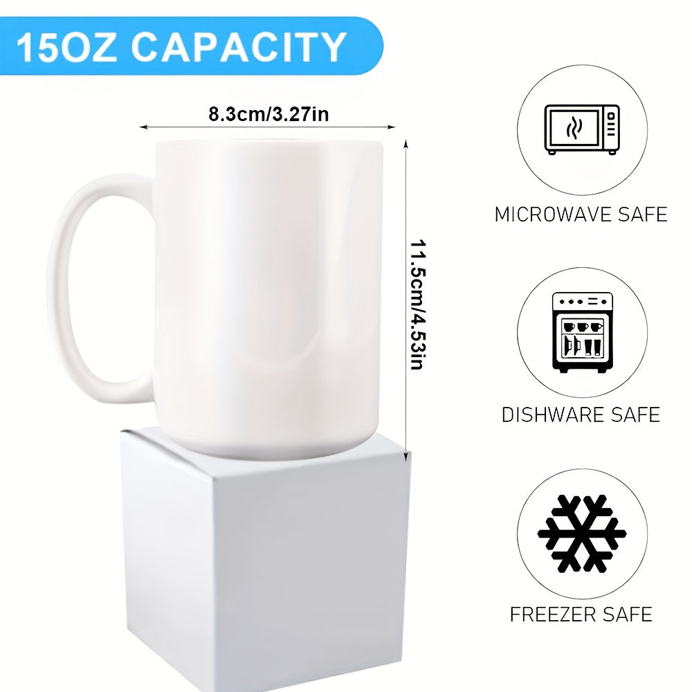 Boxed Sublimation Blank Mugs, 12-Pack or 36-Pack 11oz Options and 12-Pack 15oz Choice for Custom Coffee Cup Crafts, Tea Drinks and Personalized Holiday Gifts