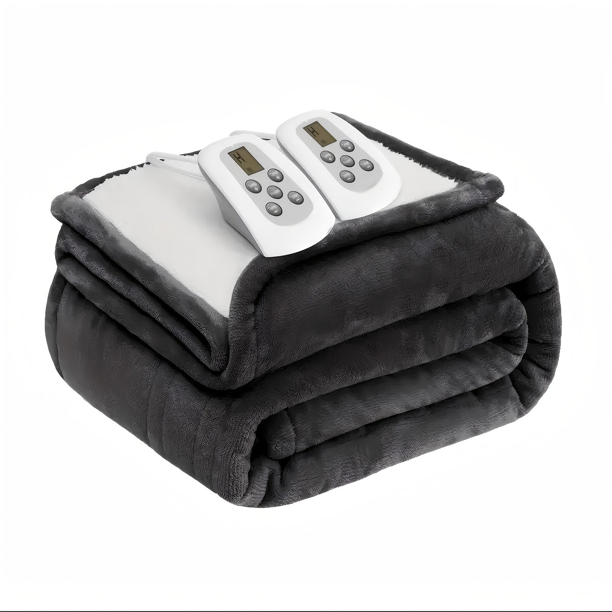 Button-Control Heated Blanket with Double-Sided Flannel, Listed 4 Heat Levels and 4-Hour Auto-Off, Electric Throw and Larger Size Options for Indoor Comfort
