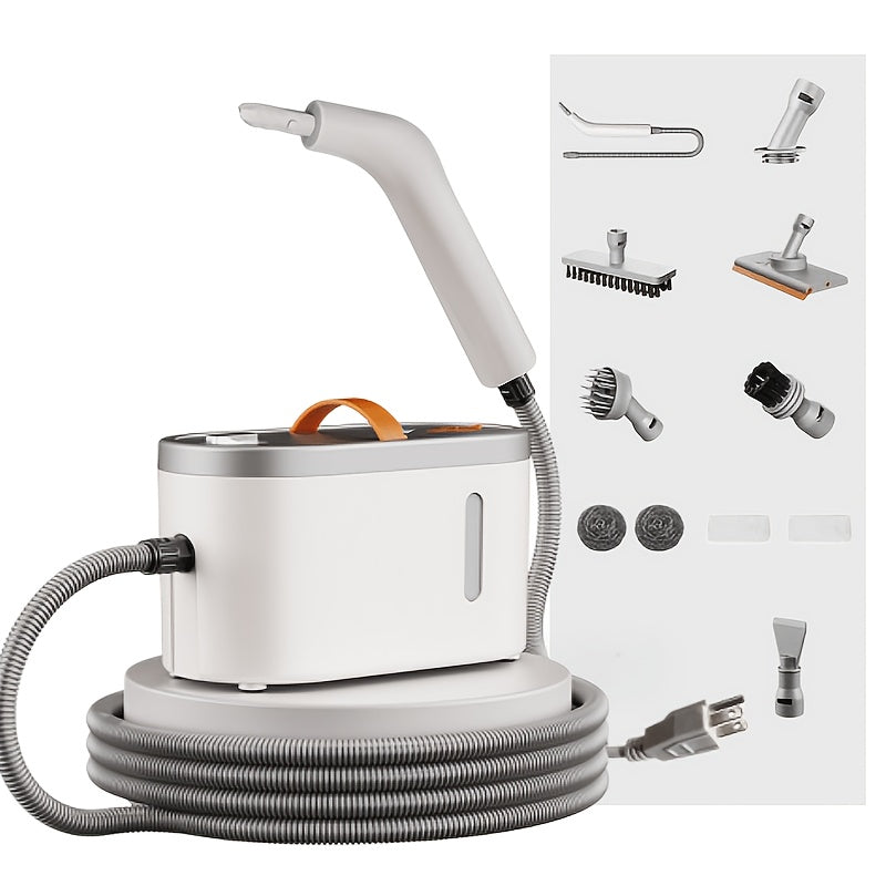 White Steam Cleaner with Listed 28.07oz Tank, Standard, Upgrade and Professional Model Options for Suitable Kitchen Surfaces, Upholstery and Car Interior Cleaning
