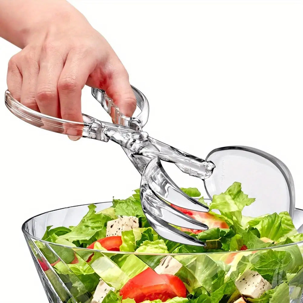 1 Pair of Transparent Plastic Salad Scissors - Reusable, Food-safe, Suitable for Kitchen, Barbecue, Outdoor Cooking, Buffets, and Party Catering - Durable and Hygienic Design Ensures Food-safe Handling from Salad to Serving, Kitchen Gadget