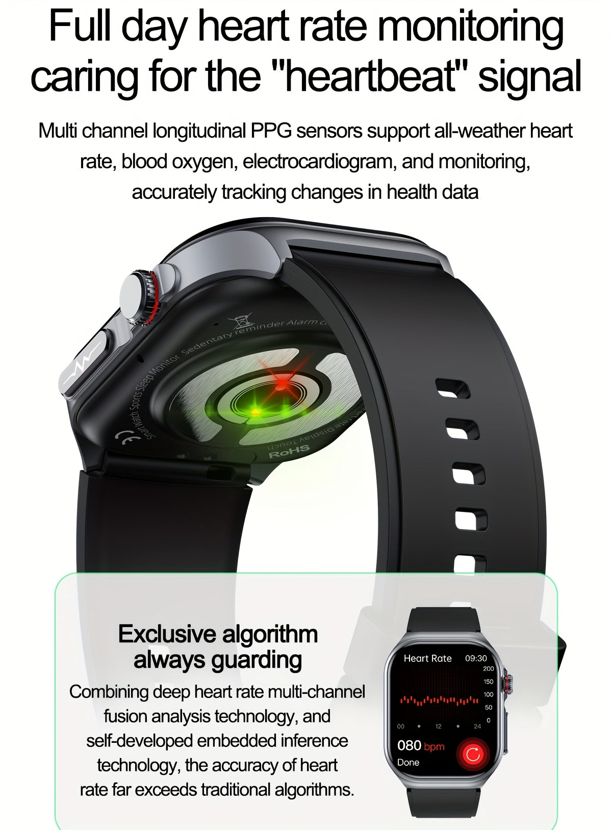 AMOLED Calling Smartwatch for Men and Women, 2.04-Inch Display, 530mAh Battery, NFC and Multi-Sport Modes with Magnetic Charging for iOS Android
