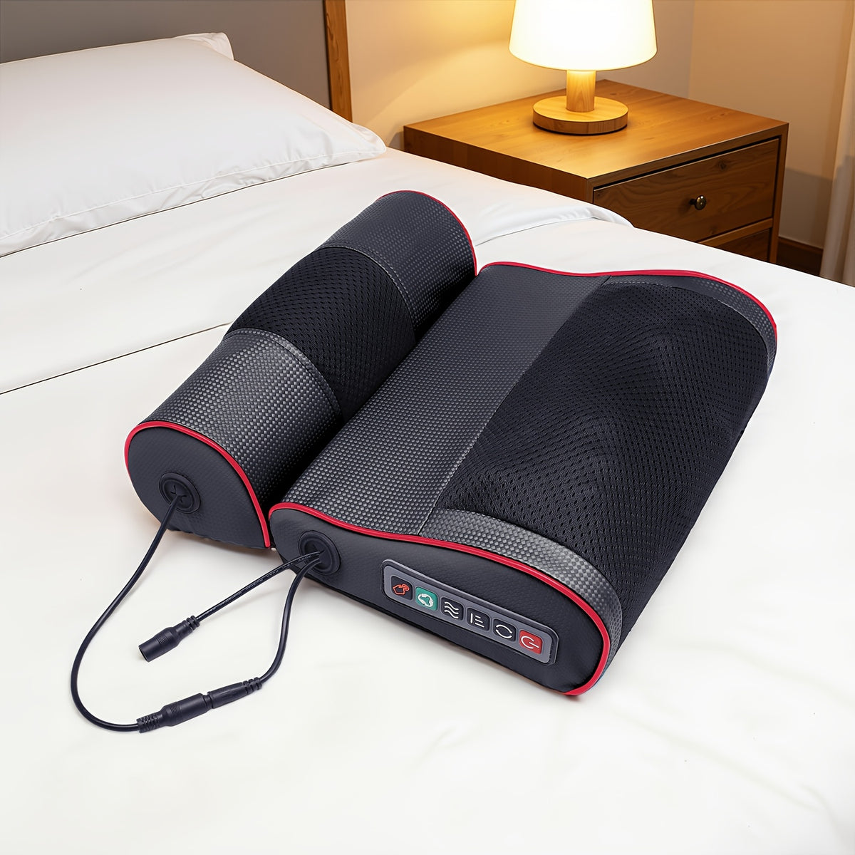 Kneading Neck and Shoulder Massager, Electric Personal-Care Device for Back and Foot Massage, Everyday Home Massage Gift for Men, Women and Parents