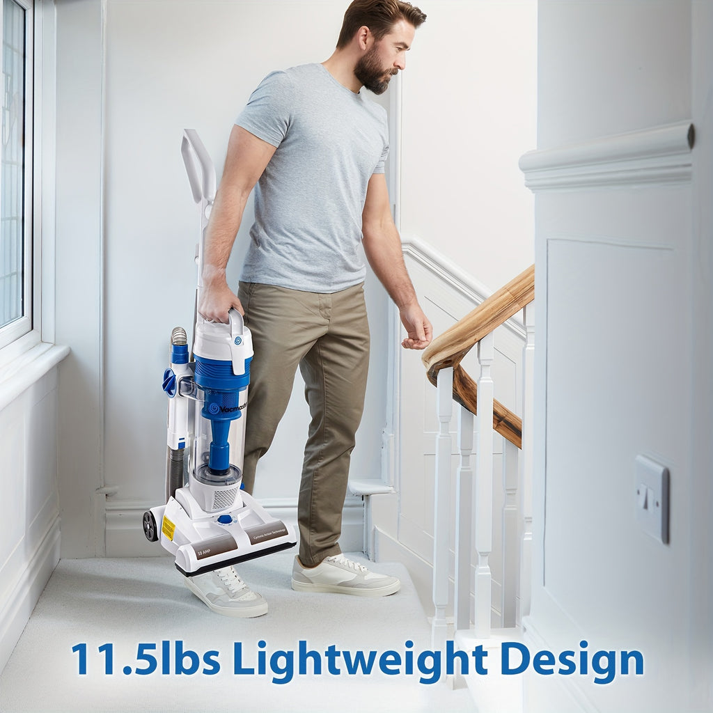 Vacmaster Upright Vacuum Cleaner UC0101 with Bagless Design, Listed 20-Foot Cord and 13-Inch Cleaning Path for Compatible Carpet, Hard Floor and Pet Hair Cleanup
