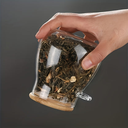Glass Storage Jar with Spoon, Single Sealed Kitchen Canister in 350ml, 600ml or 1000ml Options for Coffee, Sugar, Tea, Salt, Candy and Spice Organization