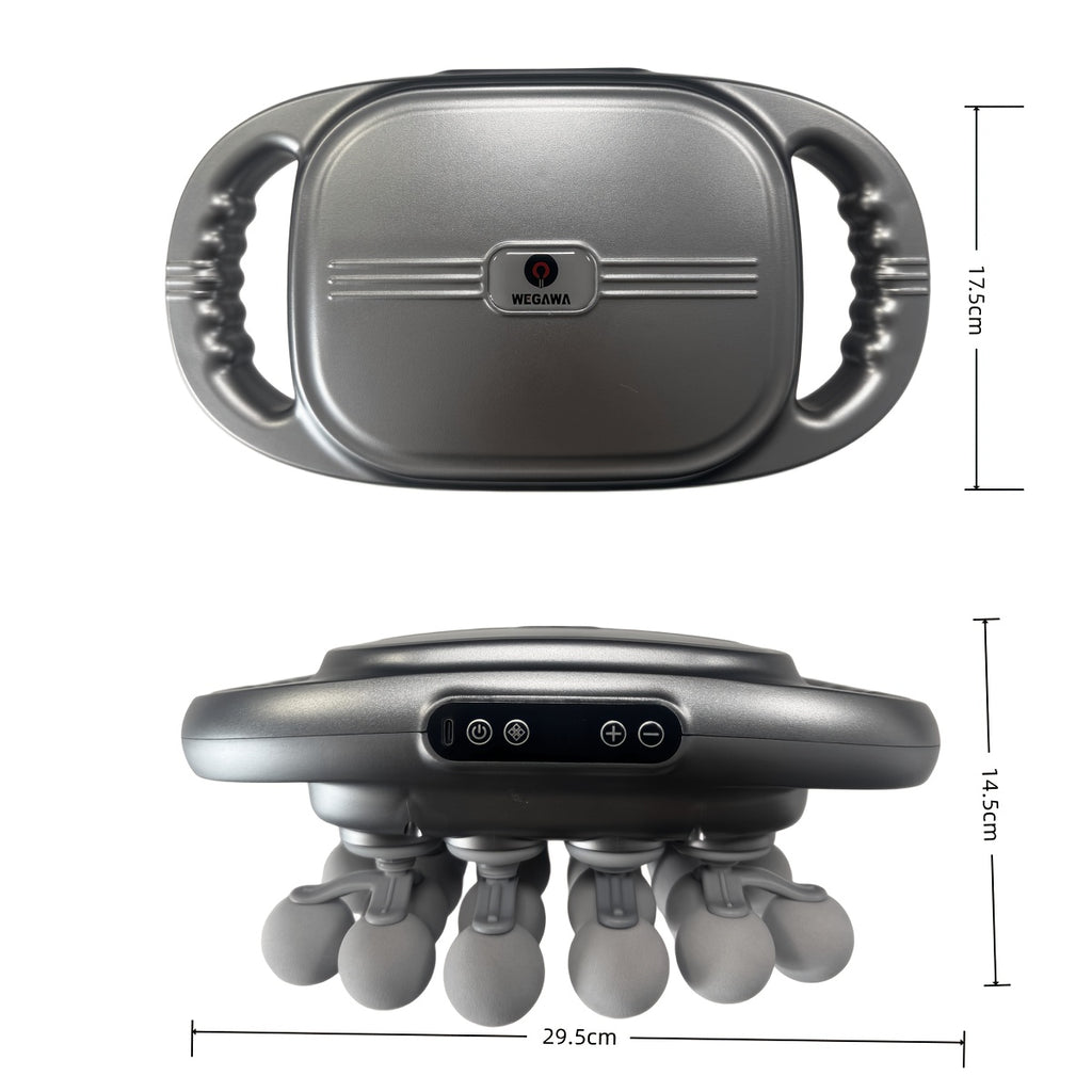 Nine-Mode Muscle Massager with Listed 42-Head Design, Black Gray Fascia Massage Device for Adult Personal Care and At-Home Relaxation Gift Ideas