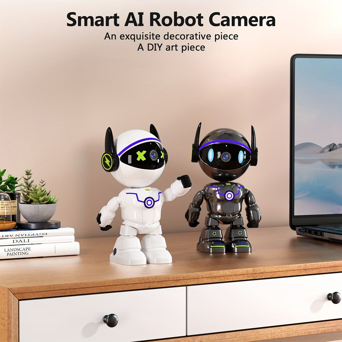 Pet Monitoring Camera 4MP QHD with 360° Panoramic View, Dual-Band WiFi, Night Vision, Two-Way Audio and Motion Alerts for Indoor Dog and Cat Check-Ins