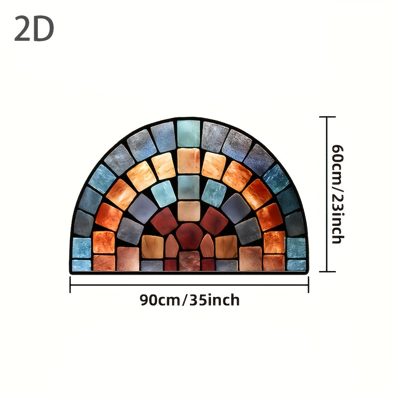 Art Design Indoor Doormat with Flat 2D Styling and Listed Soft Surface, Decorative Floor Mat in 40 x 60, 50 x 80 or 60 x 90 cm Sizes for Home Room Accents