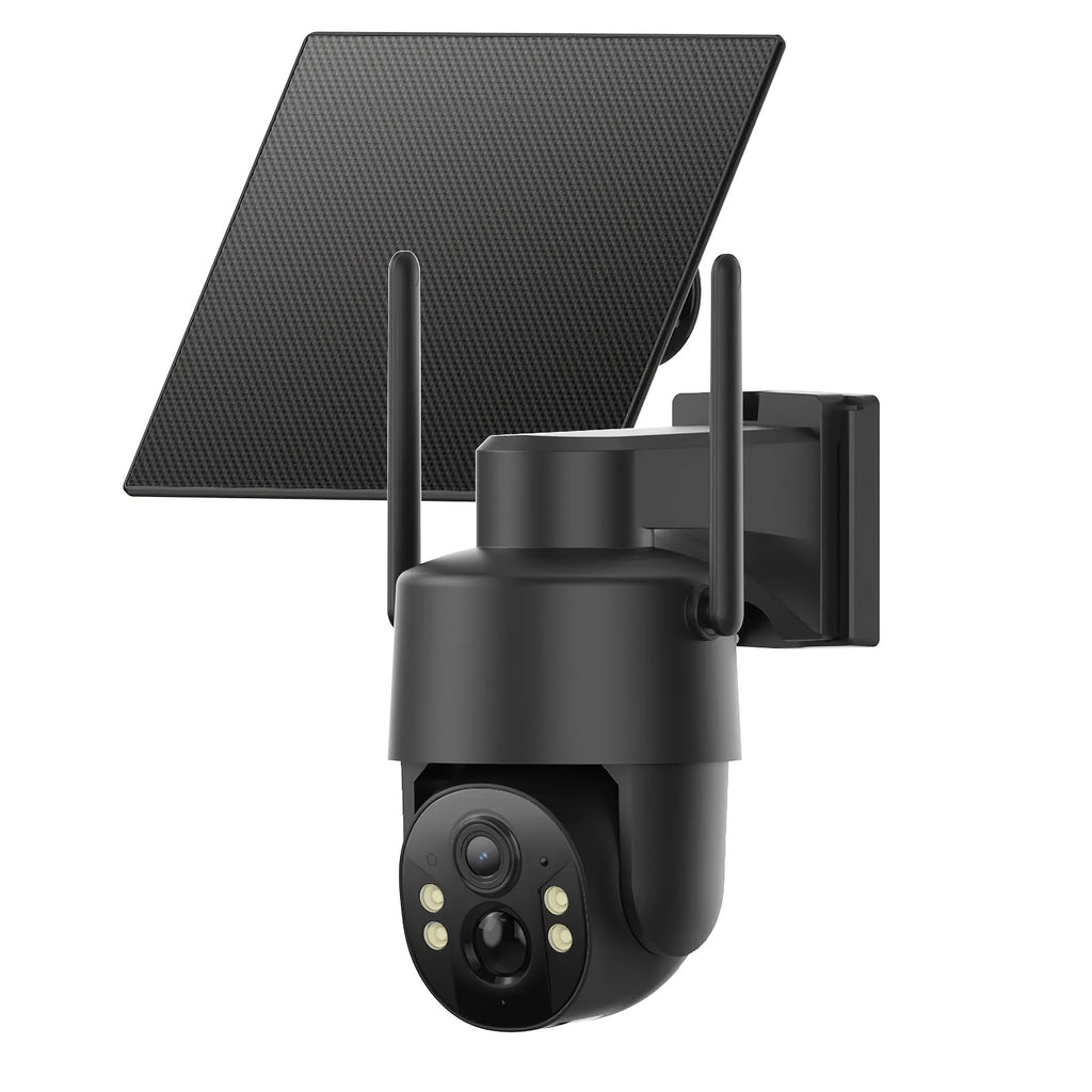 Solar Cellular Security Camera by SEHMUA, 4G LTE Outdoor Monitoring with 4K Live View, Remote Pan Tilt, Night Vision and Two-Way Audio for Farms and Ranches