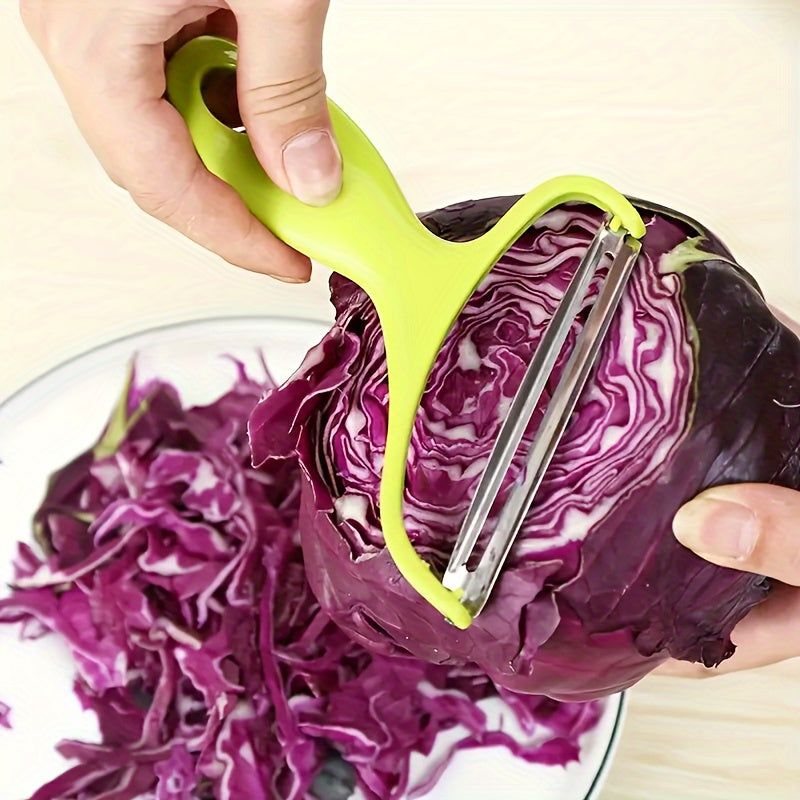 Large Capacity Manual Vegetable Prep Tool - Cabbage & Lettuce Processor | Wide Mouth Food-Safe Design | Kitchen Grater
