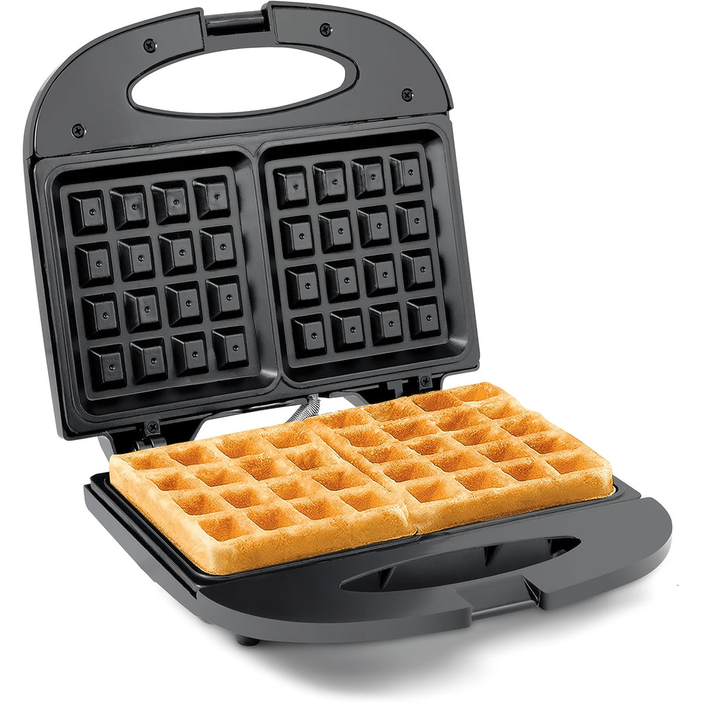 Belgian Waffle Maker by TESSLUX, 750W 2-Slice Nonstick Waffle Iron with Dual LED Indicators, Locking Handle and Upright Storage for Home Breakfasts