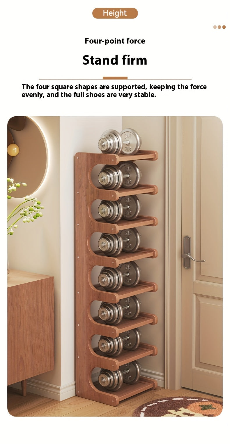 Bamboo Shoe Rack with 2, 4, 5, 6, 7 or 8 Layer Model Options, Multilayer Footwear Organizer for Narrow-Space Entryway, Bedroom and Household Storage