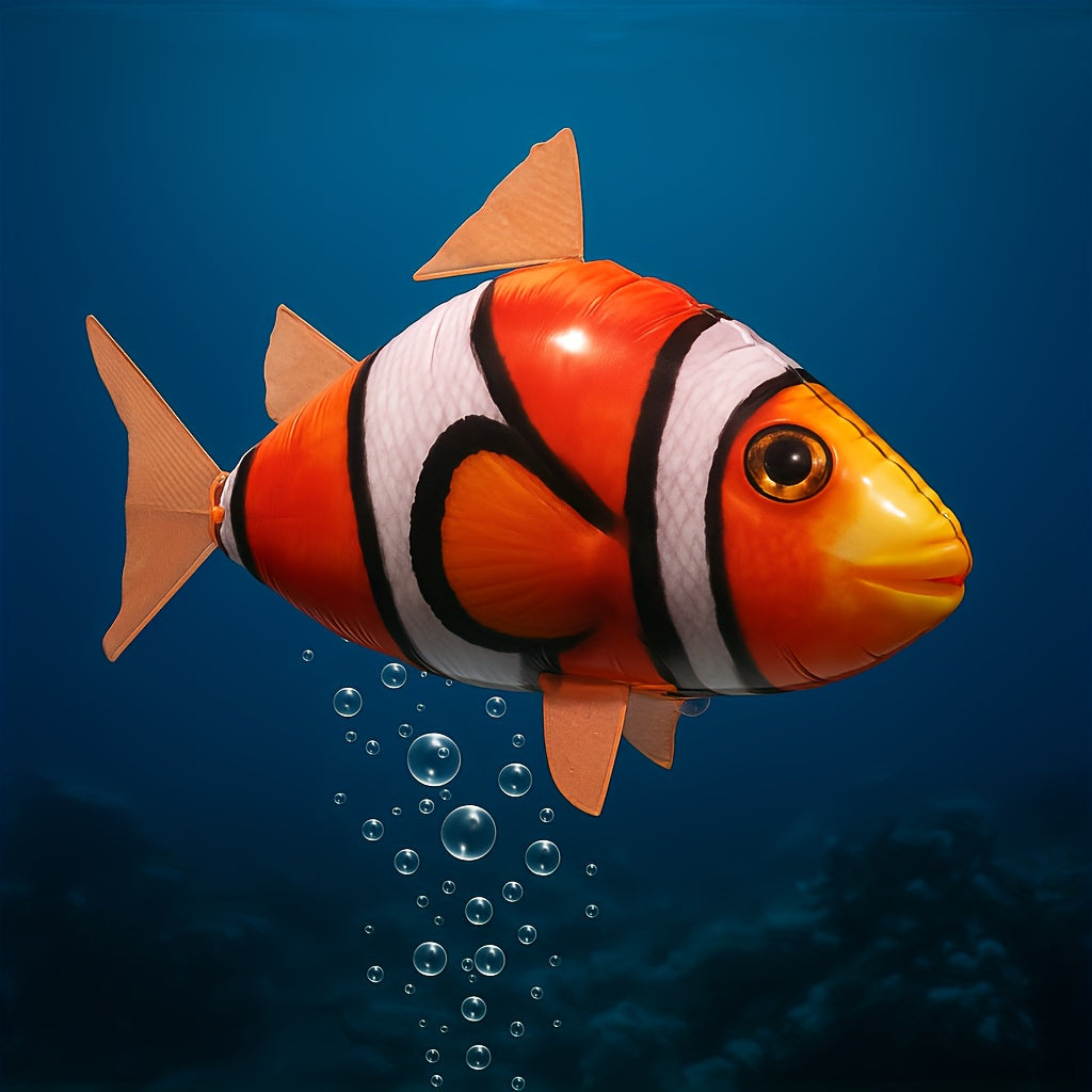 Remote Control Clownfish Balloon, Bright Orange Inflatable Model ZJXCY0818 for Indoor Birthday Parties, Ocean-Themed Events and Supervised Ages 8+ Play