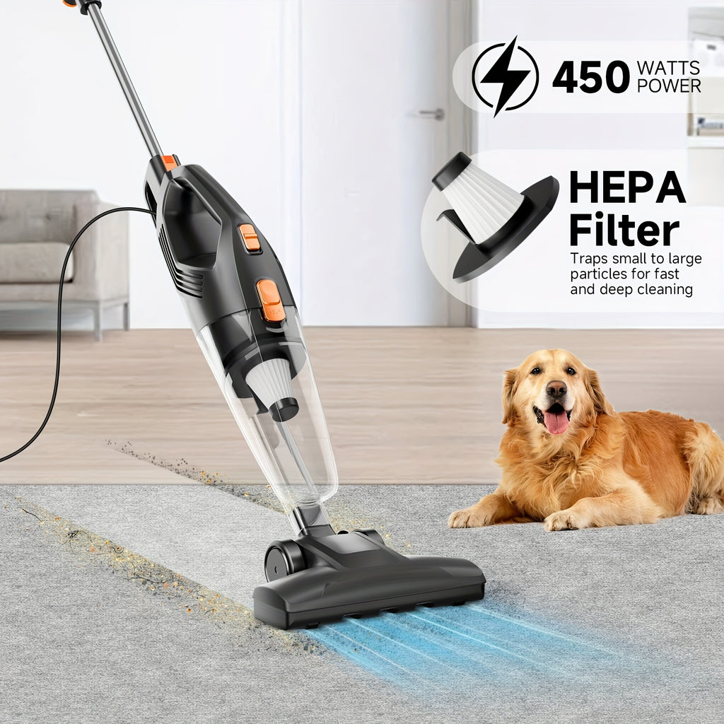 Convertible Stick Handheld Vacuum with Listed 6-in-1 Basic Design, 5.18lb Weight, Washable HEPA Filter, Dust Cup and Crevice Tool in Four Home Cleaning Color Options