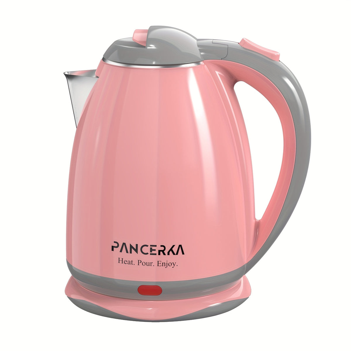 Pink or White Electric Tea Kettle by PANCERKA with Listed 1.8-Liter Capacity, Stainless Steel Material and Automatic Shutoff for Countertop Hot-Water Preparation