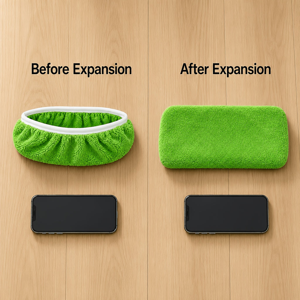 Reusable Microfiber Mop Pads in Green, 15 Washable Cleaning Cloths for Dry Sweeping and Wet Mopping with Listed Swiffer Sweeper Compatibility, Mop Not Included
