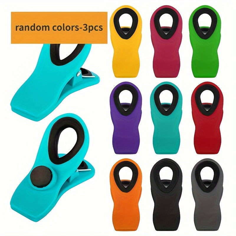 Snack Bag Sealing Clips, Plastic Food Storage Bag Closures in 3, 6 or 9-Piece Assorted Options for Compatible Pantry Packages and Everyday Kitchen Organization